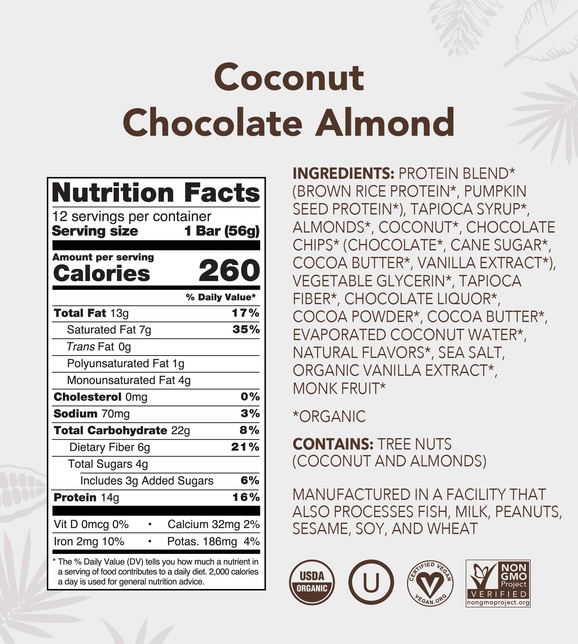 Coconut Chocolate Almond - Protein Bars (CAD)