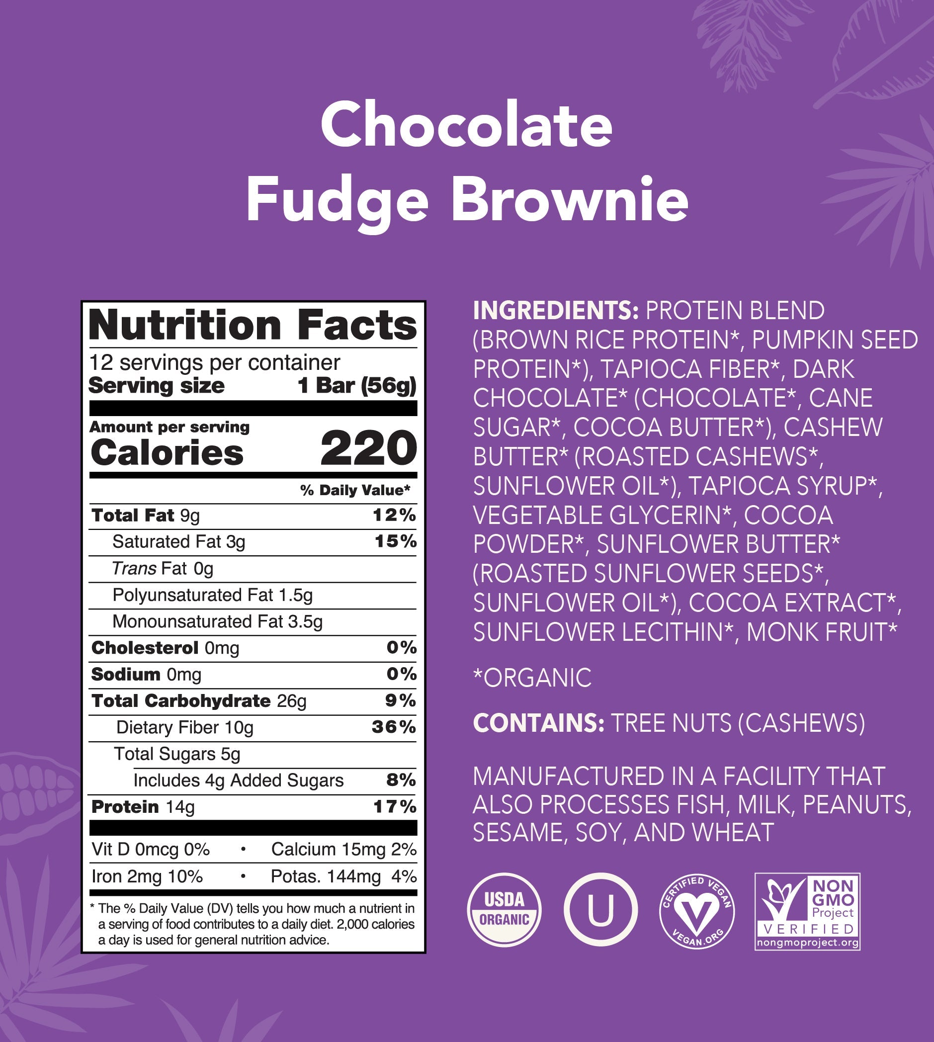 Chocolate Fudge Brownie - Protein Bars