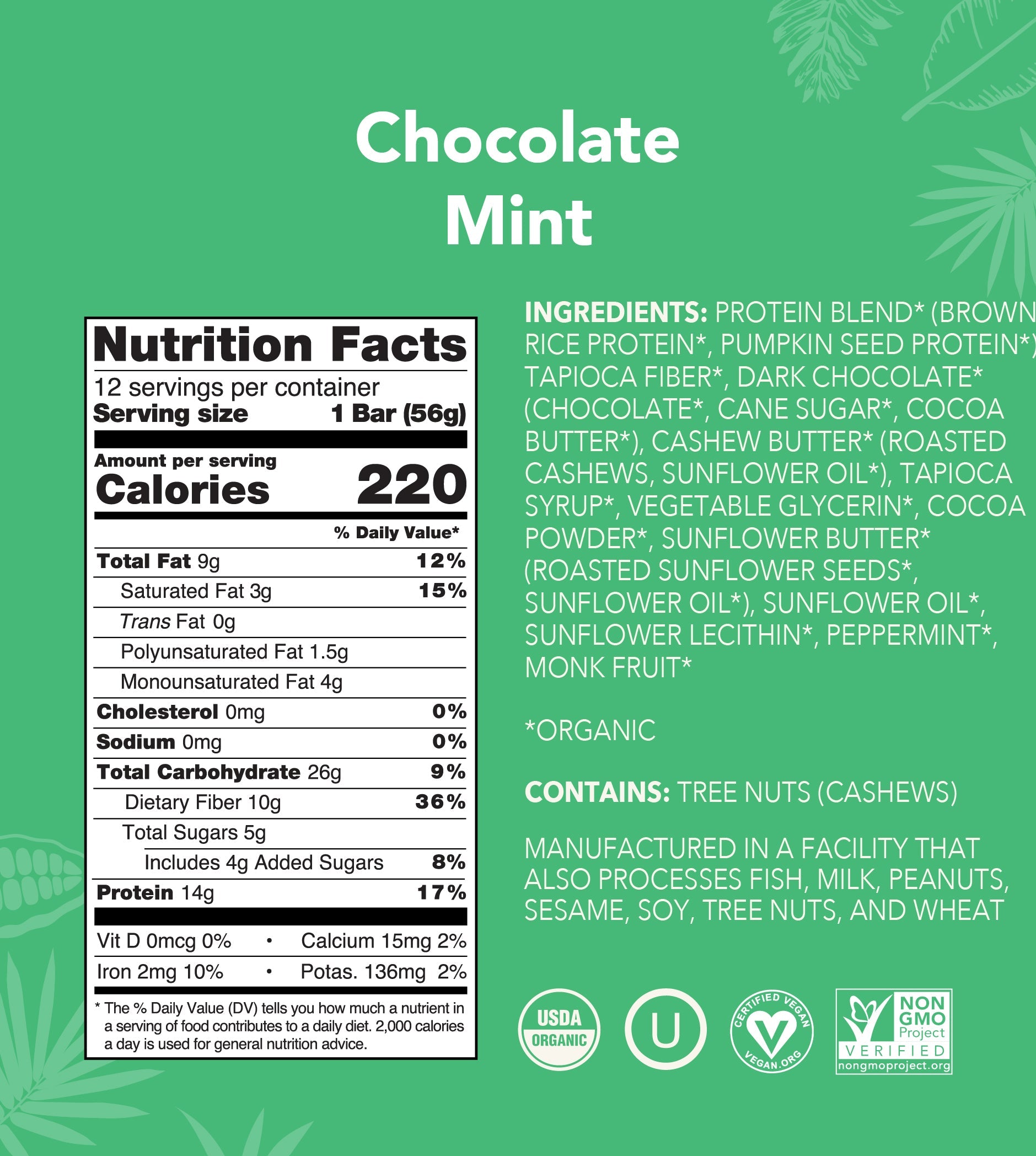 Chocolate Mint - Protein Bars (CAD)