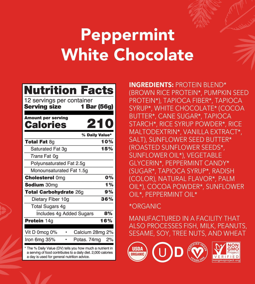Peppermint White Chocolate - Protein Bars