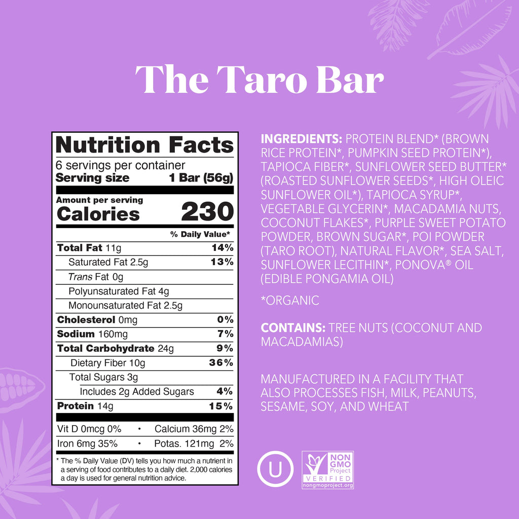 The Taro Bar - Protein Bars