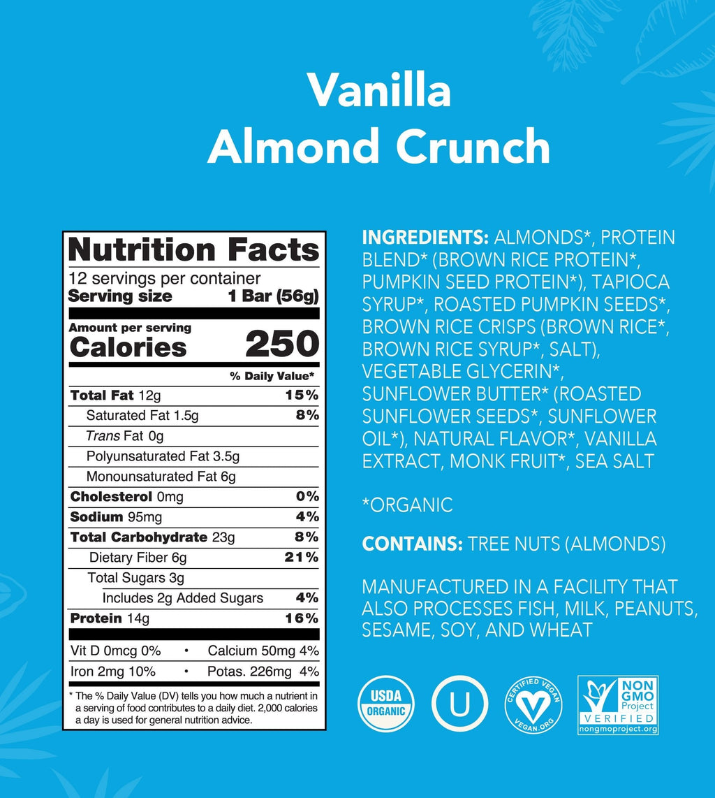 Vanilla Almond Crunch - Protein Bars